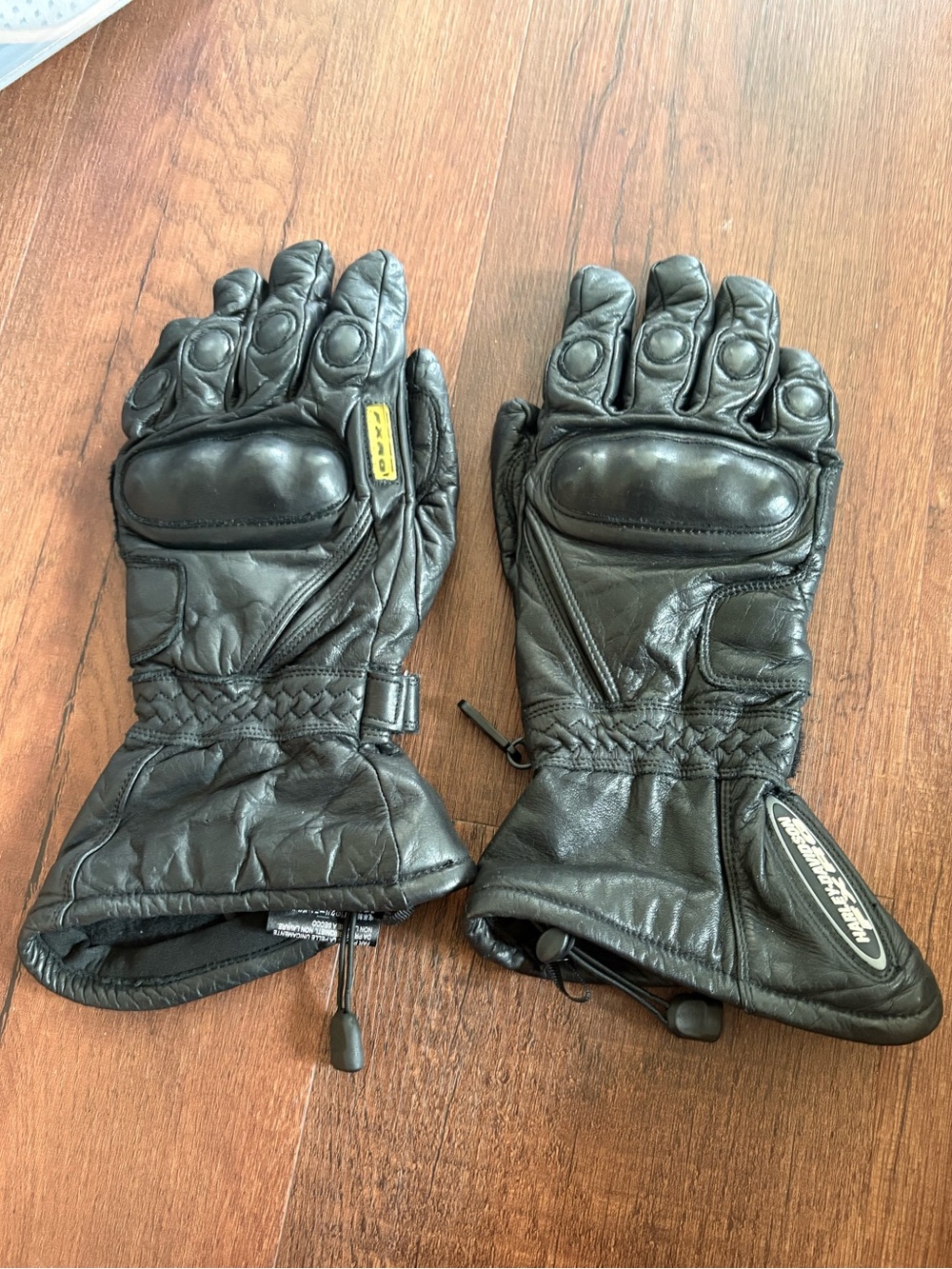 Harley Davidson Gore-Tex Leather Motorcycle Gloves Black Gauntlet Size Small S